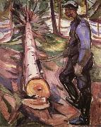Edvard Munch Timberjack oil painting